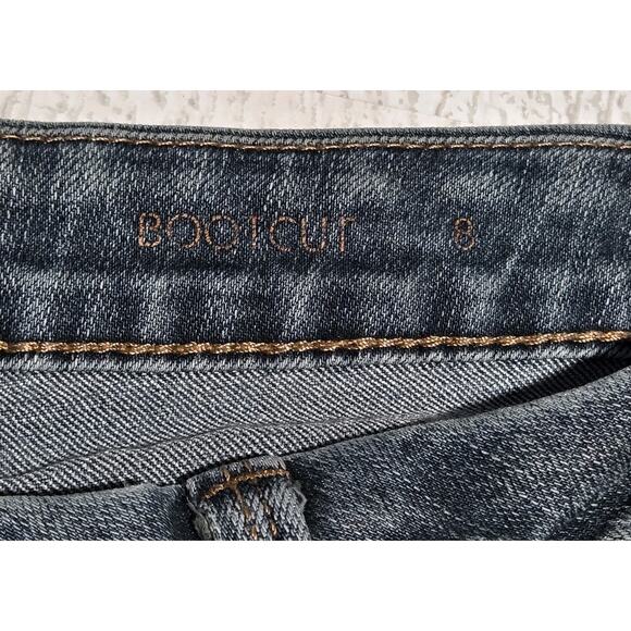 J Lo Jennifer Lopez Button Fly Bootcut Dark Wash Jeans W30 L31 Distressed Boho - Picture 9 of 10